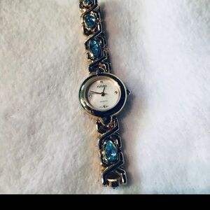 Futura Gold and Blue Gemstone Women's Watch